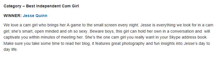 apparently I'm a wicked independent cam girl